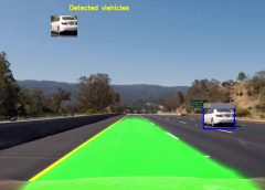 Lane detection using CNN algorithm with Vehicle detection